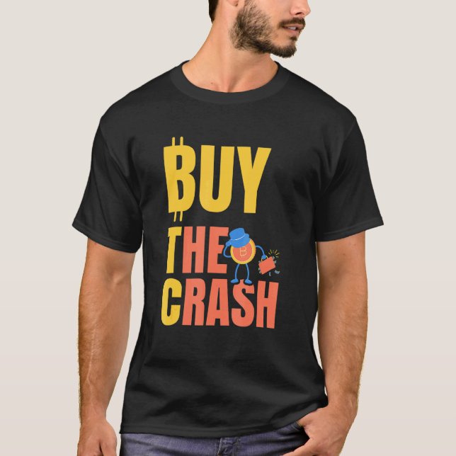 Btc Köp Kraschen Krypto Bitcoin T Shirt (Framsida)
