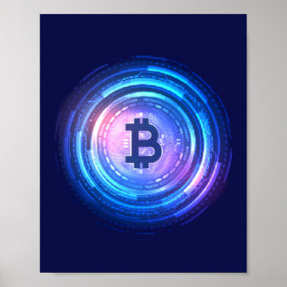 BTC, Krypto, Bitcoin, Blockchain Poster