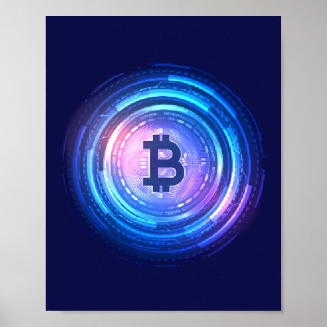 BTC, Krypto, Bitcoin, Blockchain Poster (Framsidan)