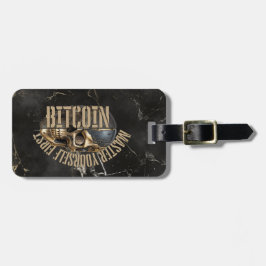 BTC motivation | Skull | Gold Marble Bagagebricka