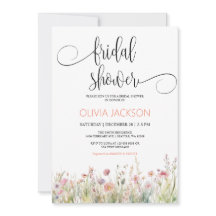 Btidal Shower-inbjudan för Wildblommor