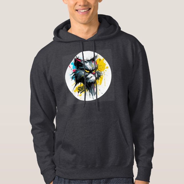 BTS Alla katter är inte glada Hoodie (Framsida)