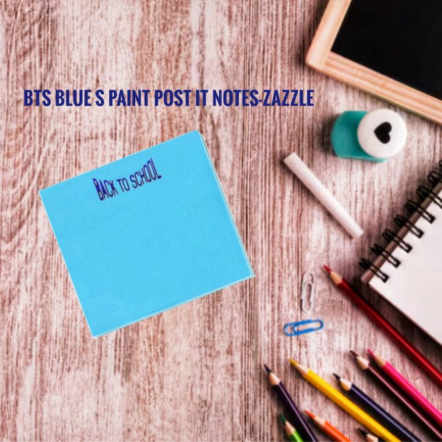 BTS Blue S-färg Post-it Block (Skapare uppladdad)