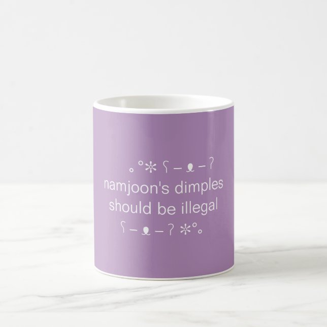 BTS Namjoon RM Aesthetic Lila Cute Tonåring Kaffemugg (Center)