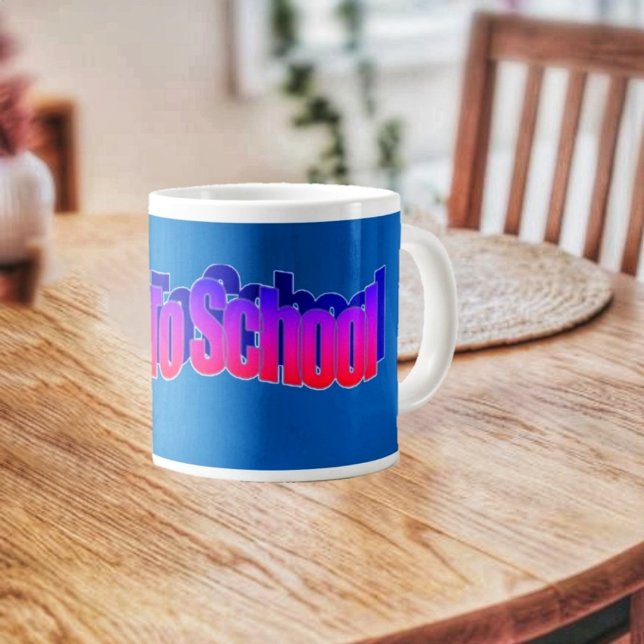 BTS-Red-Blue Jumbo Mugg (This colorful coffee mug reminds you of the colors in the crayon box!)