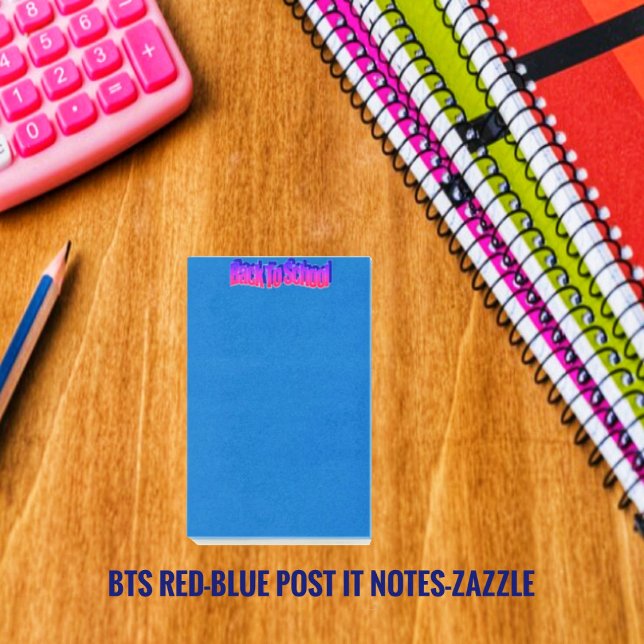 BTS-Red-Blue Post-it Block (Skapare uppladdad)