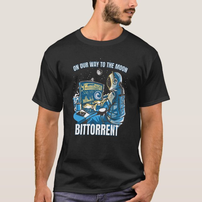 Btt Bittorrent Crypto On Our Way To The Moon Crypt T Shirt (Framsida)
