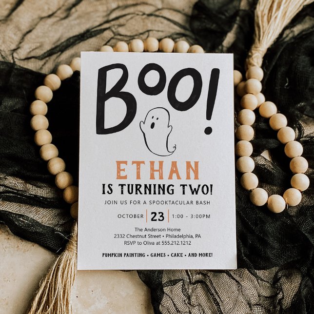 Bu! Andra födelsedagsfest Halloween Inbjudningar (Skapare uppladdad)