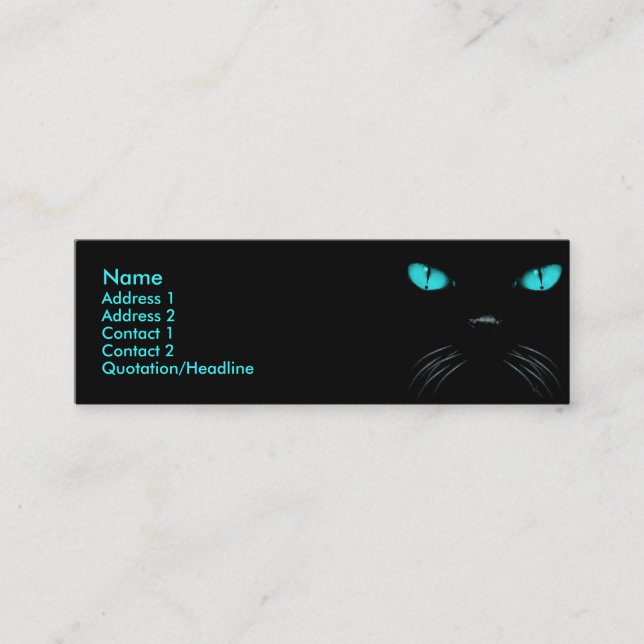 Bu - Aquamarine profilerar kortet Mini Visitkort (Framsida)