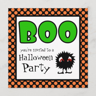 BU för Meanie för halloween festinbjudningar lite Inbjudningar