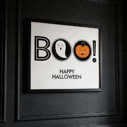 Bu! Glad Halloween-plakat Poster