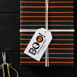 Bu! Glad Halloween-presentetikett Presentetikett