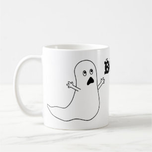 Bu! Gullig förskräckt spöketecknad Kaffemugg