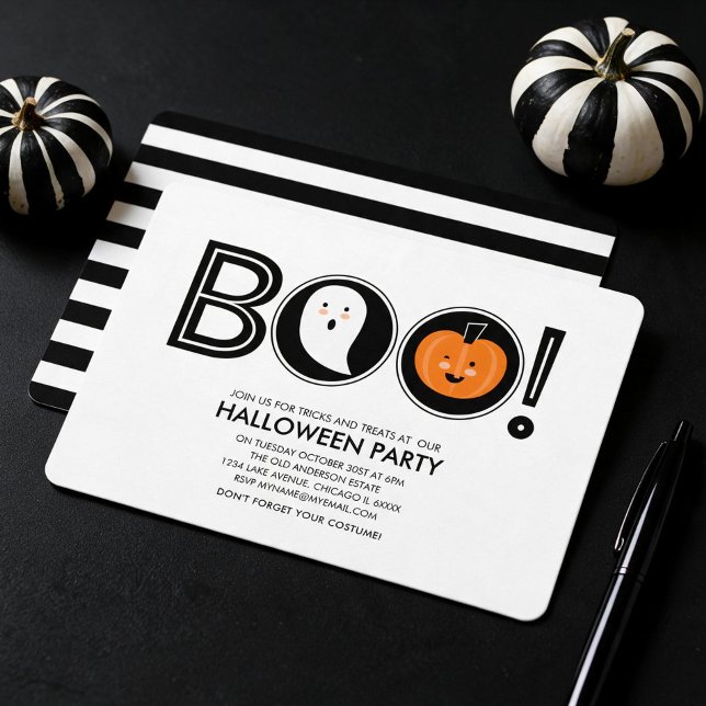 Bu! Halloween-fest-inbjudan Inbjudningar (Skapare uppladdad)