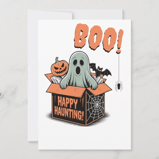 Bu! Halloween natt Inbjudningar (Framsida)