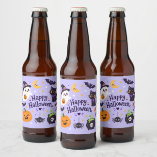 bu halloween ölflaska etikett