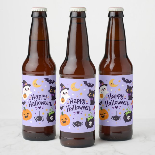bu halloween ölflaska etikett (Flaskor)