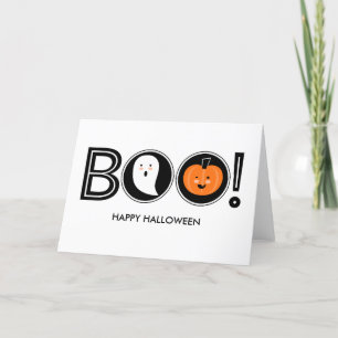 Bu! Happy halloweenhälsningkort Kort