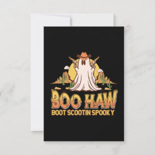 Bu Haw Western Halloween Vintage Spöke Roligt Sött Tack Kort
