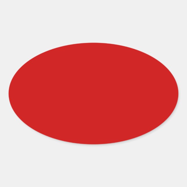 BU Red Ovalt Klistermärke (Framsida)