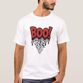 BU! Röd Skräcktext som Dropar – Skräckinjagande Ha T Shirt