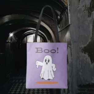 Bu! Söt Spöke Rolig Halloween Handväskor Tygkasse