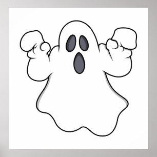 Bu! Spöklik Halloween spöke Poster