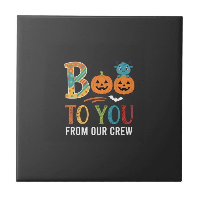 Bu till dig Halloween-besättning Design_1 Kakelplatta (Framsidan)
