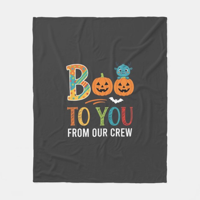Bu Till Dig Halloween Crew Design_1 Fleecefilt (Framsidan)