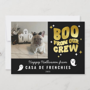 Bua från besättningen Modern Retro Halloween Fot Julkort