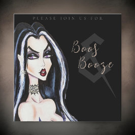 Buar och sprit vuxen halloweenfest inbjudan