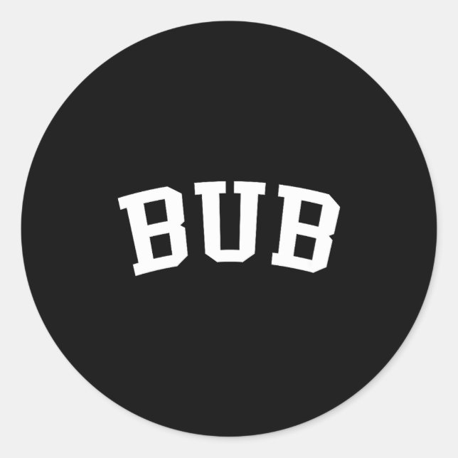 Bub  runt klistermärke (Framsida)