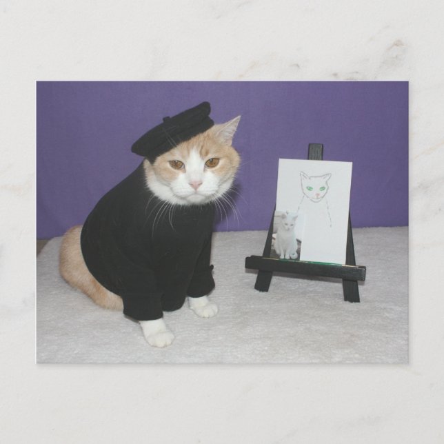Bubba, Chat d'artiste Vykort (Framsida)