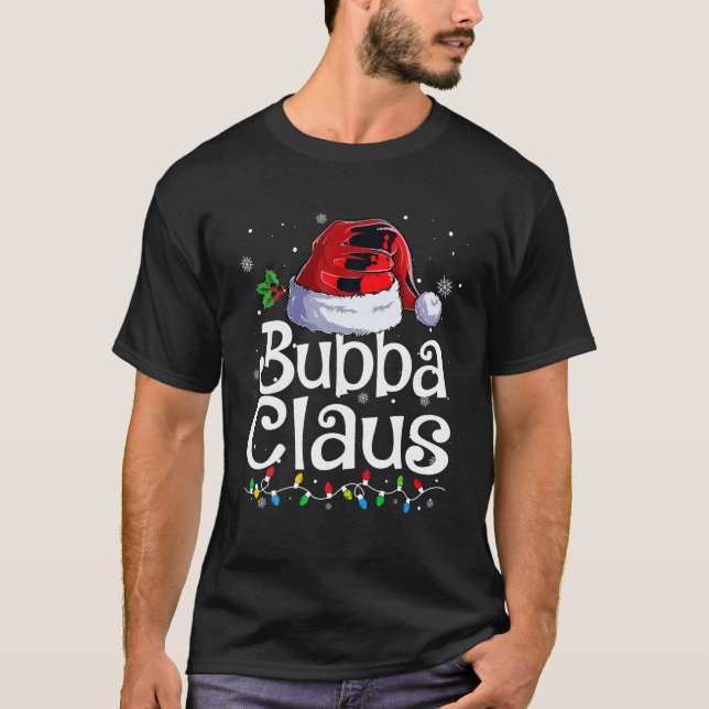 Bubba Claus Julafton Santa Matching Familjjul P T Shirt (Framsida)