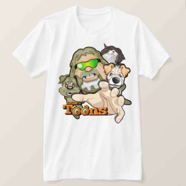 Bubba, Frodo, Nate och Simba Cat T-Shirt (Design framsida)