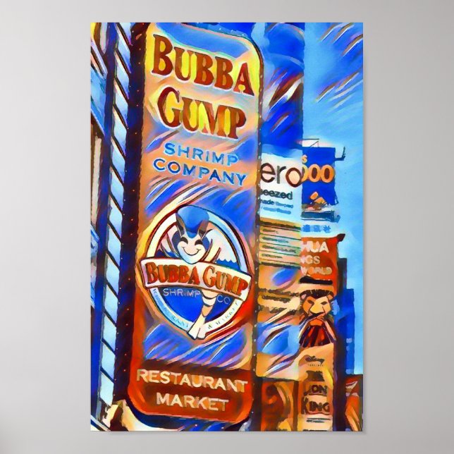 Bubba Gump Shrimp Company-skylt Poster (Framsidan)