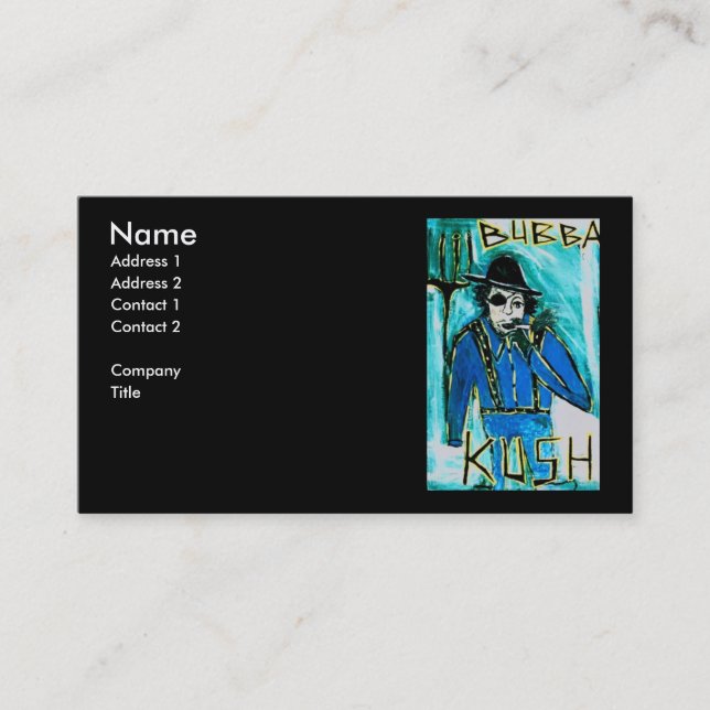 BUBBA KUSH VISITKORT (Framsida)