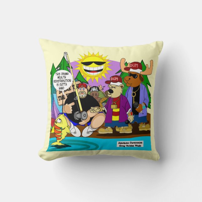 BUBBA:S TOONE PILLOW/OBAMA COMMENTARY KUDDE (Framsida)