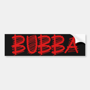Bubba som är röd på svart bildekal