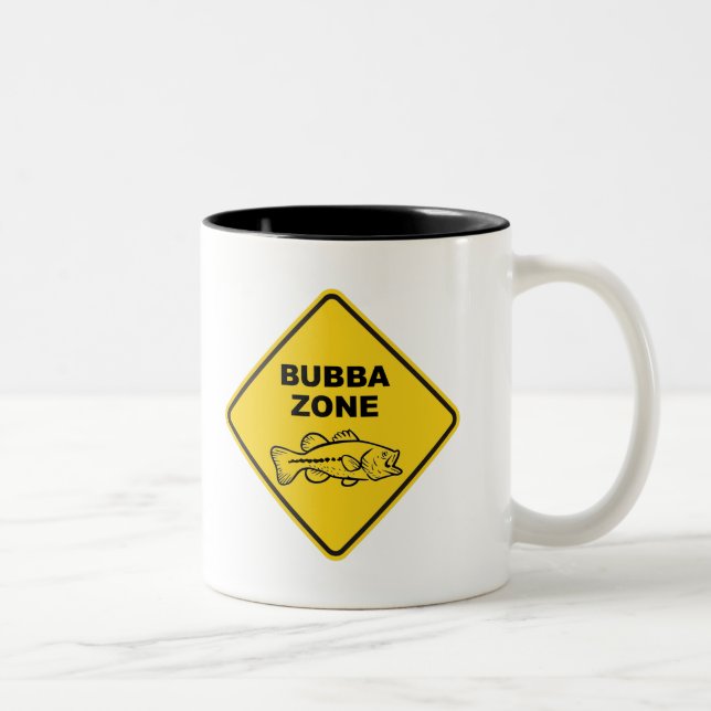 Bubba Zon Bass Fishing Två-Tonad Mugg (Höger)