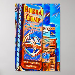 Bubbaen Gump Räka Företag undertecknar Poster