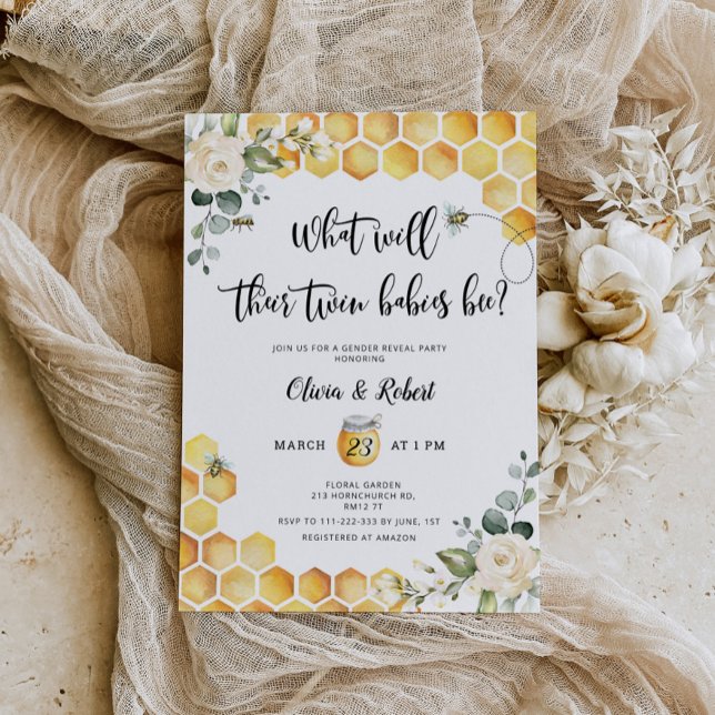 Bubbartvillingar könsbestämning inbjudan (Skapare uppladdad)