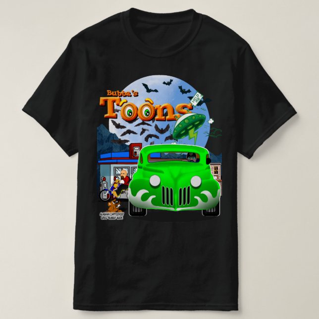 Bubbas Tecknad Hot rod Tee (Design framsida)