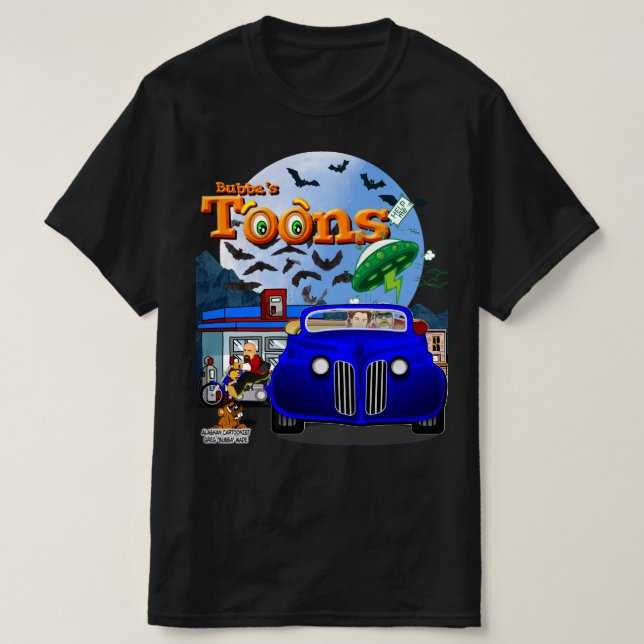 Bubbas Tecknad Hot rod Tee (Design framsida)