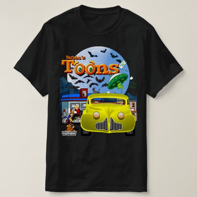 Bubbas Tecknad Hot rod Tee (Design framsida)
