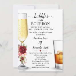 Bubbbles & Borboun före jag gör förlovning marsala Inbjudningar