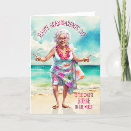 Bubbe Yiddisdisk Grandmor Day Coolest Helgkort