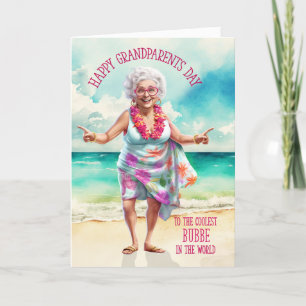 Bubbe Yiddisdisk Grandmor Day Coolest Helgkort