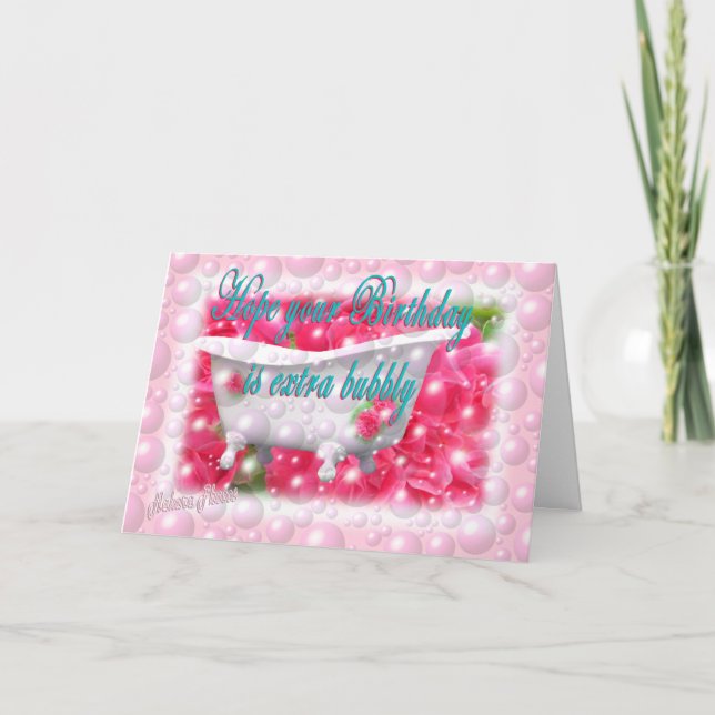 Bubbel Birthday-anpassadet Kort (Framsida)