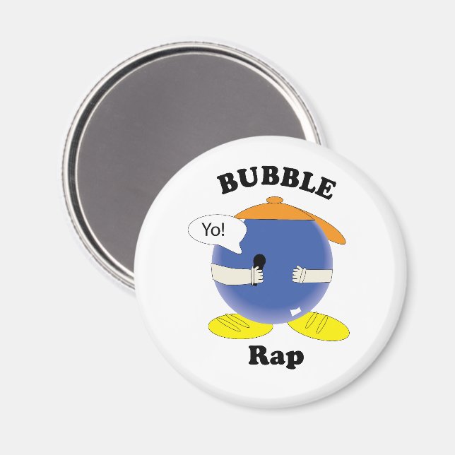 Bubbel Rap Rolig Puns-tecknad Karaktär Series Desi Magnet (Front/Back)